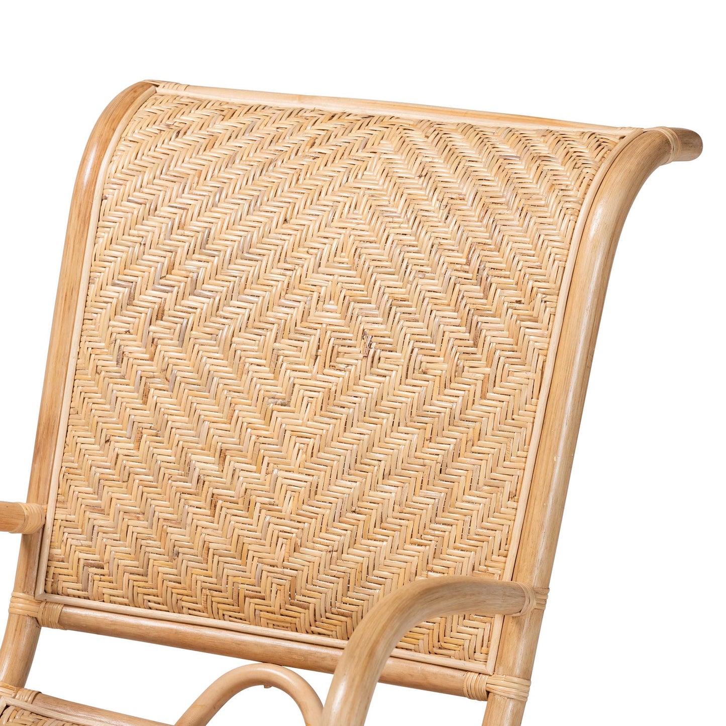 Baxton Studio bali & pari Madura Modern Bohemian Natural Brown Rattan Lounge Chair | Accent Chairs | Modishstore - 6