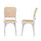 Baxton Studio Neah Japandi White Wood and Natural Rattan 2-Piece Dining Chair Set | Dining Chairs | Modishstore - 6