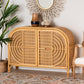 Baxton Studio bali & pari Ovalet Modern Bohemian Natural Brown Rattan 2-Door Sideboard | Cabinets | Modishstore