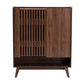 Baxton Studio Paricia Mid-Century Modern Walnut Brown Finished Wood Shoe Cabinet | Cabinets | Modishstore - 4