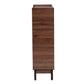 Baxton Studio Paricia Mid-Century Modern Walnut Brown Finished Wood Shoe Cabinet | Cabinets | Modishstore - 5