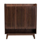 Baxton Studio Delaire Mid-Century Modern Walnut Brown Finished Wood Shoe Cabinet | Cabinets | Modishstore - 4