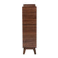 Baxton Studio Delaire Mid-Century Modern Walnut Brown Finished Wood Shoe Cabinet | Cabinets | Modishstore - 5