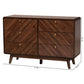 Baxton Studio Markell Mid-Century Modern Transitional Walnut Brown Finished Wood 6-Drawer Dresser | Dressers | Modishstore - 3