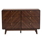 Baxton Studio Markell Mid-Century Modern Transitional Walnut Brown Finished Wood 6-Drawer Dresser | Dressers | Modishstore - 6