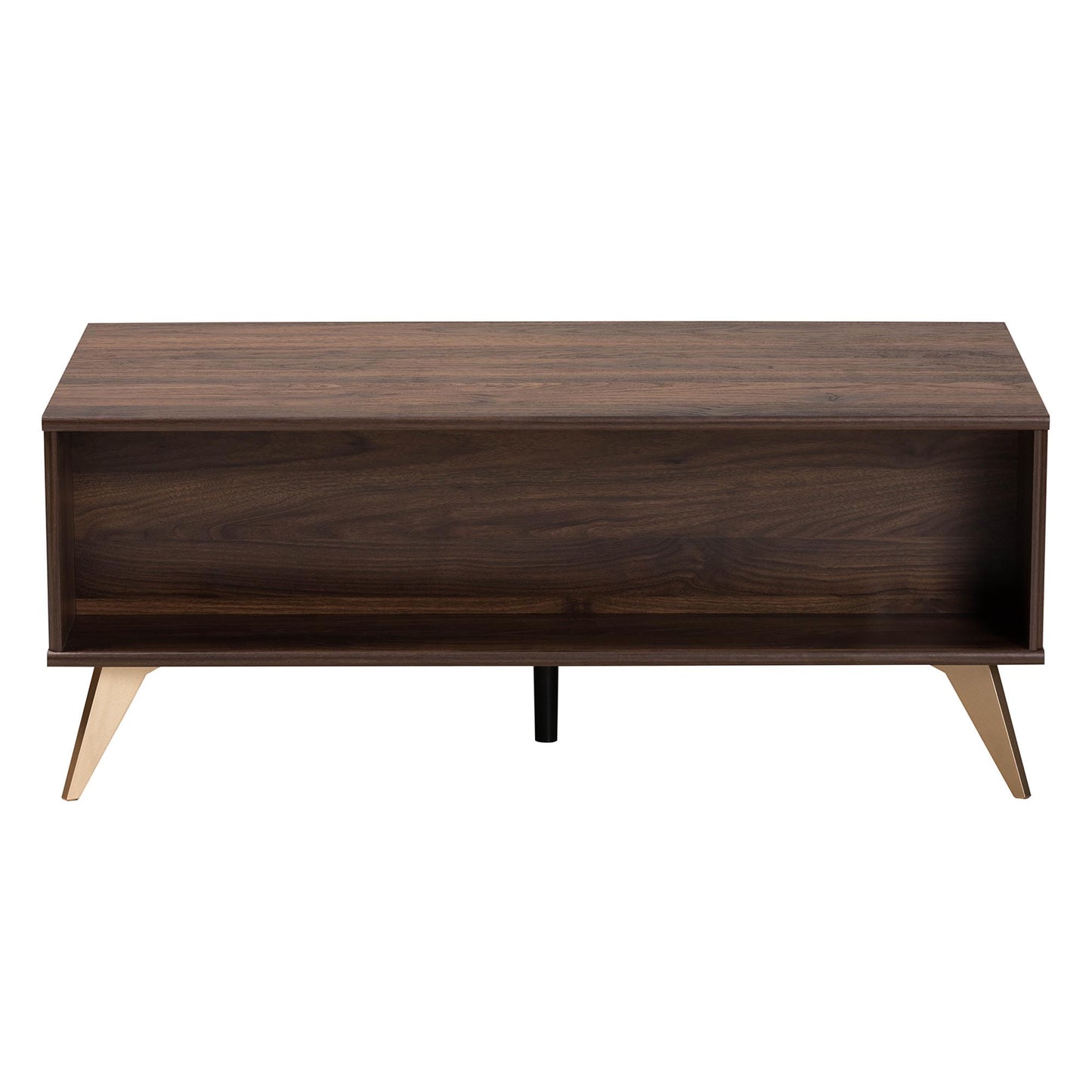 Baxton Studio Graceland Mid-Century Modern Transitional Walnut Brown Finished Wood 2-Drawer Coffee Table | Coffee Tables | Modishstore - 9