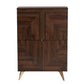 Baxton Studio Graceland Mid-Century Modern Transitional Walnut Brown Finished Wood Shoe Cabinet | Cabinets | Modishstore - 4