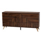 Baxton Studio Graceland Mid-Century Modern Transitional Walnut Brown Finished Wood 6-Drawer Dresser | Dressers | Modishstore - 2