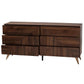 Baxton Studio Graceland Mid-Century Modern Transitional Walnut Brown Finished Wood 6-Drawer Dresser | Dressers | Modishstore - 3