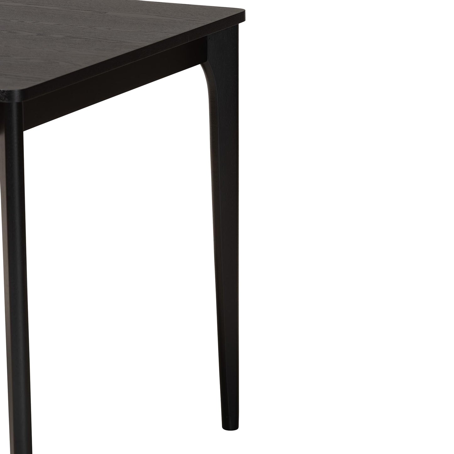 Baxton Studio Sherwin Mid-Century Modern Black Finished Wood Dining Table | Dining Tables | Modishstore - 5