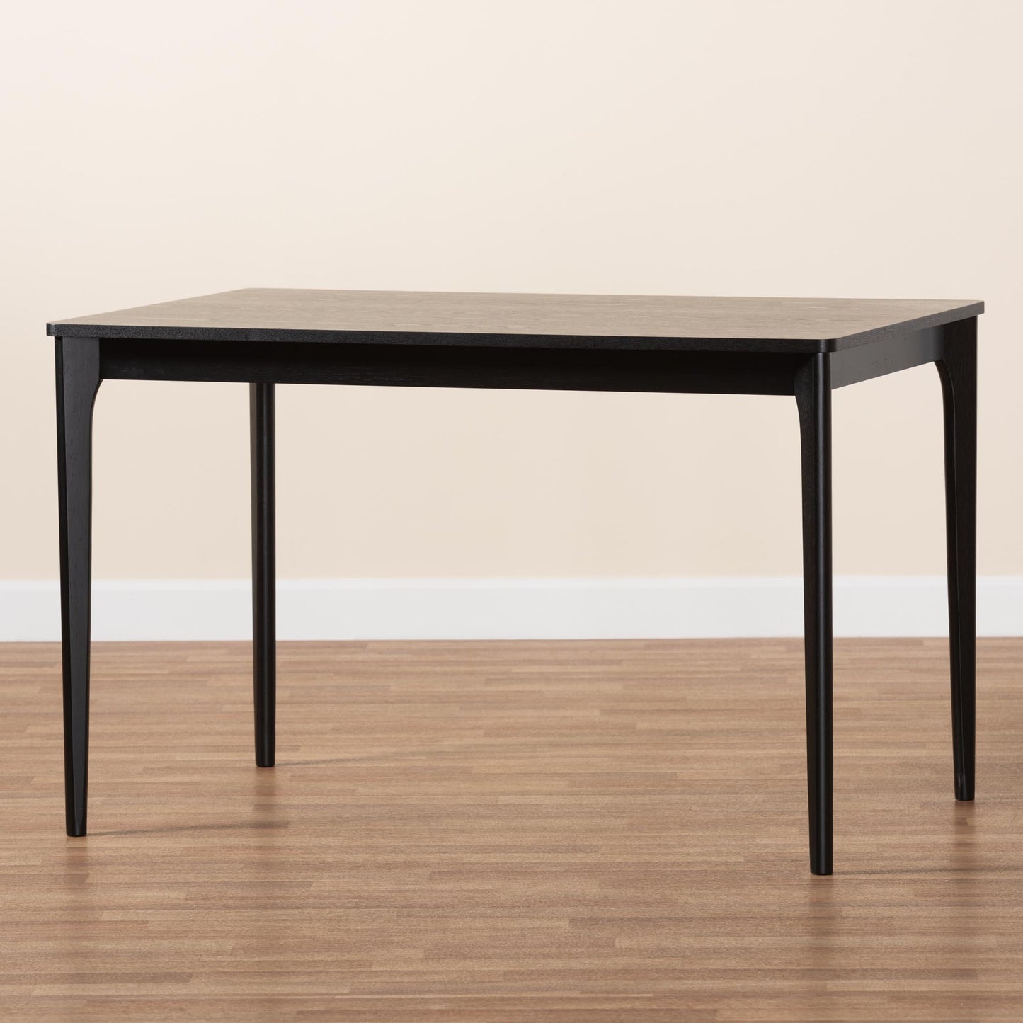 Baxton Studio Sherwin Mid-Century Modern Black Finished Wood Dining Table | Dining Tables | Modishstore - 9