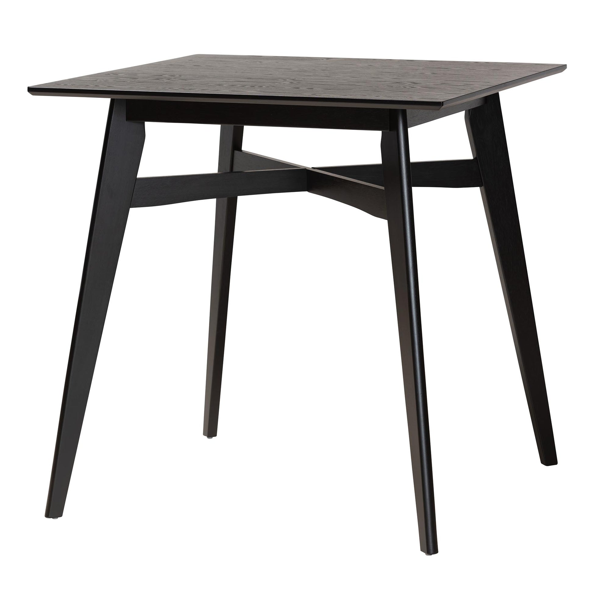 Baxton Studio Leena Mid-Century Modern Black Finished Wood Counter Height Pub Table | Bar Tables | Modishstore - 2