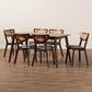 Baxton Studio Dannell Mid-Century Modern Grey Fabric and Walnut Brown Finished Wood 7-Piece Dining Set | Dining Sets | Modishstore - 9