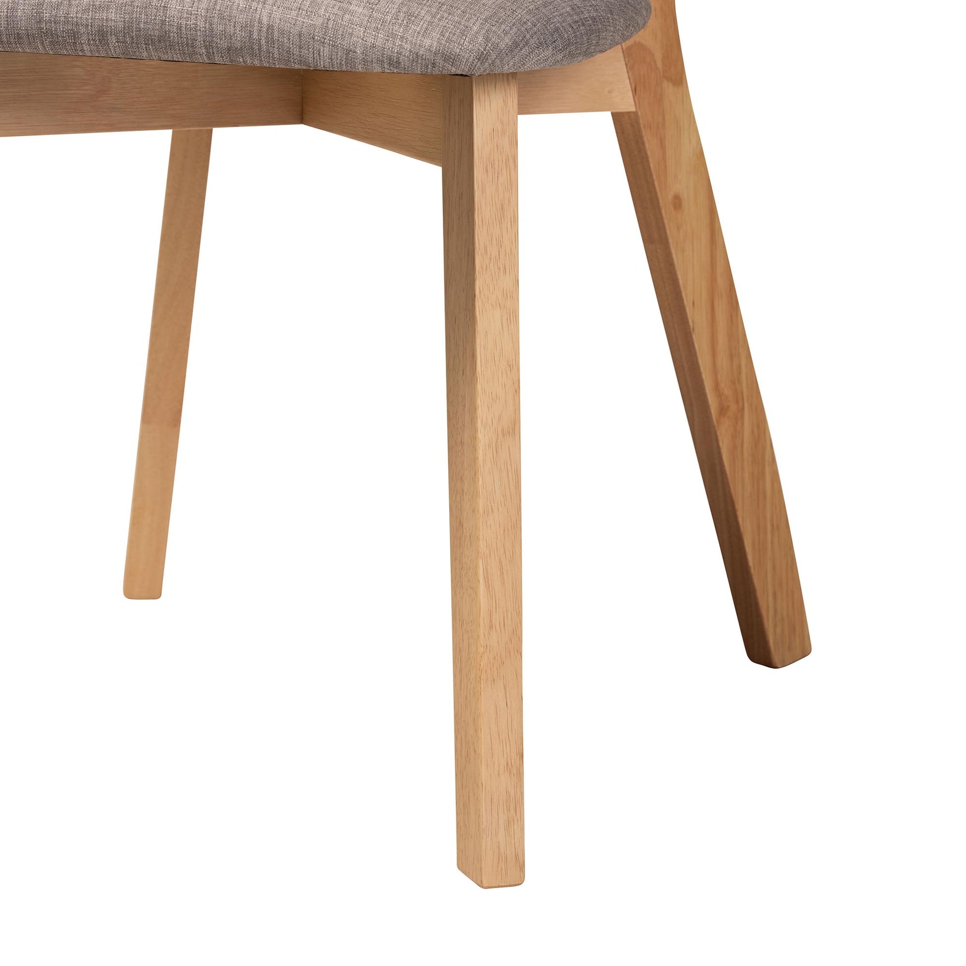 Baxton Studio Dannell Mid-Century Modern Grey Fabric and Natural Oak Finished Wood Dining Chair | Dining Chairs | Modishstore - 8