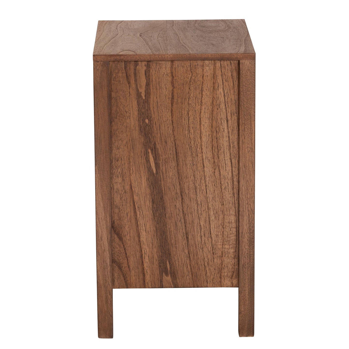 Baxton Studio bali & pari Holitz Modern Bohemian Walnut Brown Finished Bayur Wood Nightstand | Nightstands | Modishstore - 5