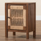 Baxton Studio bali & pari Holitz Modern Bohemian Walnut Brown Finished Bayur Wood Nightstand | Nightstands | Modishstore - 9