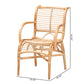 Baxton Studio bali & pari Seminyak Modern Bohemian Natural Rattan Lounge Chair | Accent Chairs | Modishstore - 3