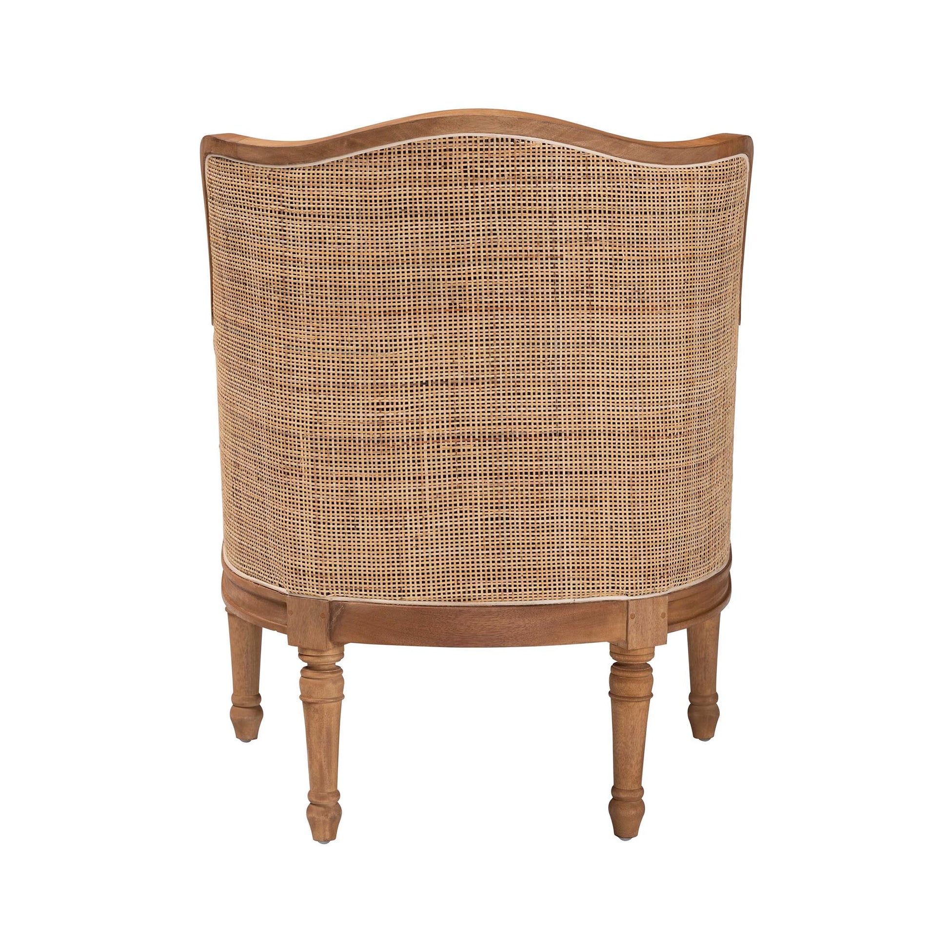 Baxton Studio bali & pari Elizette Traditional French Beige Fabric and Honey Oak Finished Wood Accent Chair | Accent Chairs | Modishstore - 7