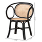 Baxton Studio bali & pari Palesa Modern Bohemian Two-Tone Black and Natural Brown Rattan Dining Chair | Dining Chairs | Modishstore - 10