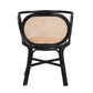 Baxton Studio bali & pari Palesa Modern Bohemian Two-Tone Black and Natural Brown Rattan Dining Chair | Dining Chairs | Modishstore - 5