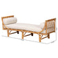 Baxton Studio bali & pari Macias Modern Bohemian Natural Brown Rattan Daybed | Daybeds | Modishstore - 8