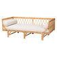 Baxton Studio bali & pari Davida Modern Bohemian Natural Brown Rattan Daybed | Daybeds | Modishstore - 2