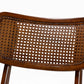 Baxton Studio Tafari Mid-Century Modern Walnut Brown Finished Wood and Rattan 2-Piece Dining Chair Set | Dining Chairs | Modishstore - 7