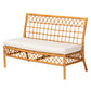 Baxton Studio bali & pari Capella Modern Bohemian Honey Rattan Dining Bench | Benches | Modishstore - 2