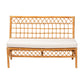 Baxton Studio bali & pari Capella Modern Bohemian Honey Rattan Dining Bench | Benches | Modishstore - 3