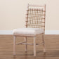 Baxton Studio bali & pari Ulric Modern Bohemian White Washed Mahogany Wood Dining Chair | Dining Chairs | Modishstore - 9