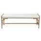 Baxton Studio bali & pari Nasim Modern Bohemian Natural Seagrass and Metal Accent Bench | Benches | Modishstore - 3