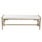 Baxton Studio bali & pari Nasim Modern Bohemian Natural Seagrass and Metal Accent Bench | Benches | Modishstore - 5