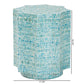 Baxton Studio Olesia Modern Bohemian Blue Mother of Pearl End Table | End Tables | Modishstore - 7