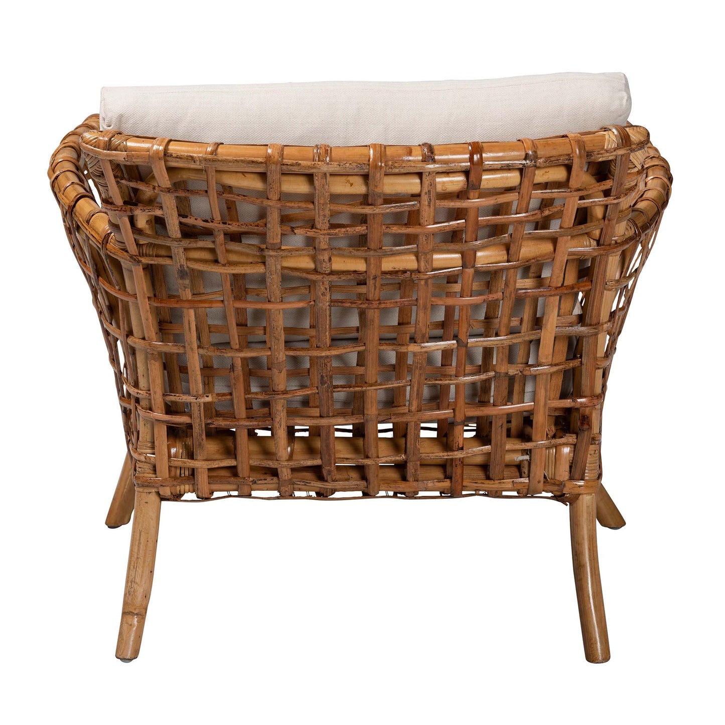 Baxton Studio bali & pari Babette Modern Bohemian Natural Brown Rattan Arm Chair | Armchairs | Modishstore - 7