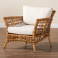 Baxton Studio bali & pari Babette Modern Bohemian Natural Brown Rattan Arm Chair | Armchairs | Modishstore - 2