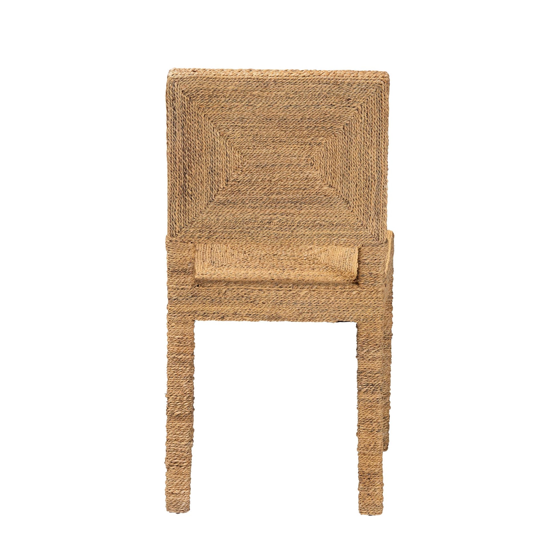 Baxton Studio bali & pari Anfield Modern Bohemian Natural Seagrass and Mahogany Wood Dining Chair | Dining Chairs | Modishstore - 5