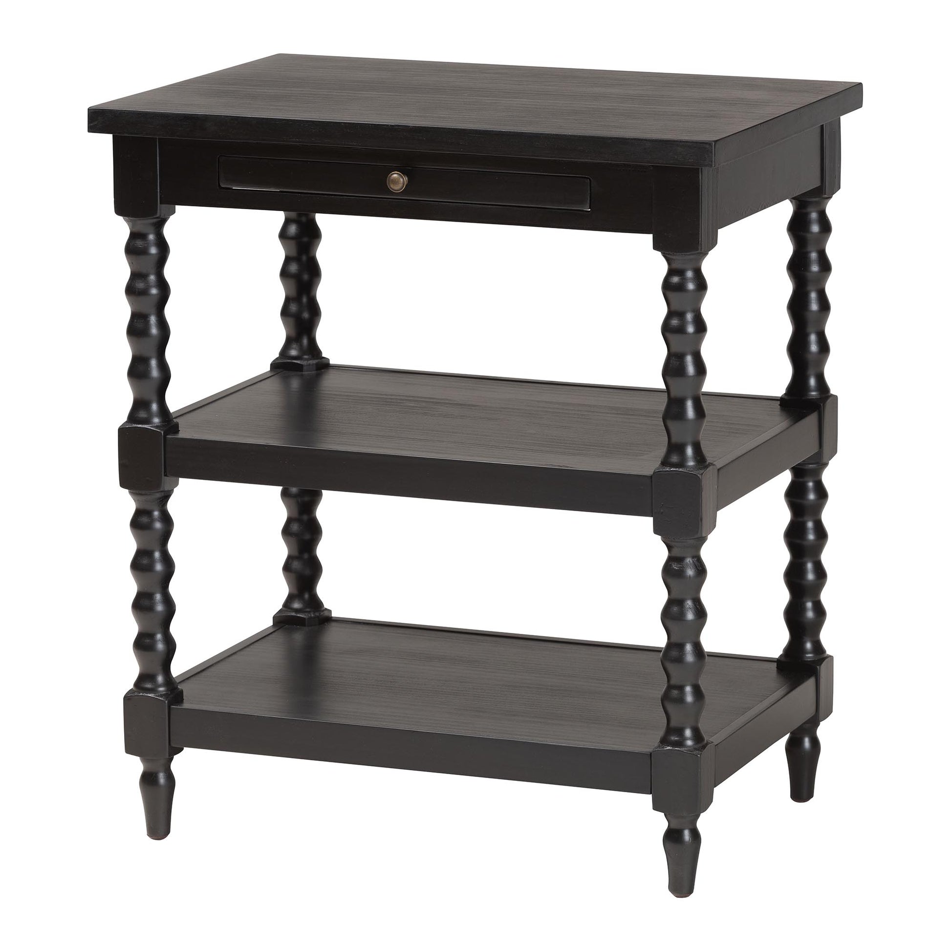 Baxton Studio Imogene Retro-Modern Black Wood End Table | End Tables | Modishstore - 4