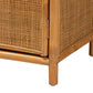 Baxton Studio bali & pari Paloma Modern Bohemian Light Honey Rattan Large Storage Cabinet | Cabinets | Modishstore - 7