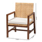 Baxton Studio bali & pari Lovina Bohemian Light Honey Rattan and Acacia Wood Arm Chair | Accent Chairs | Modishstore - 10