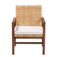 Baxton Studio bali & pari Lovina Bohemian Light Honey Rattan and Acacia Wood Arm Chair | Accent Chairs | Modishstore - 3