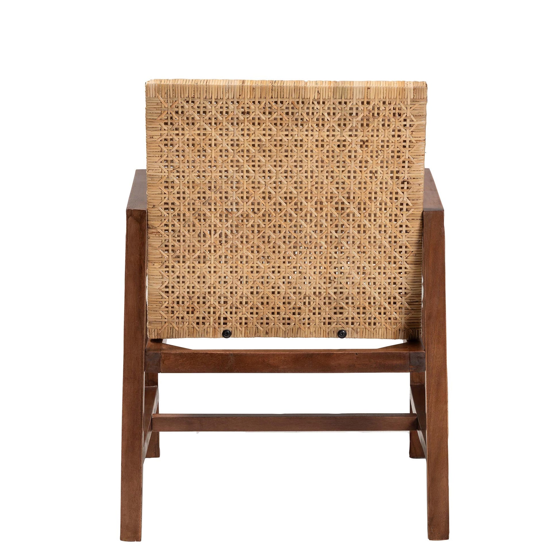 Baxton Studio bali & pari Lovina Bohemian Light Honey Rattan and Acacia Wood Arm Chair | Accent Chairs | Modishstore - 5