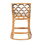 Baxton Studio bali & pari Veneto Modern Bohemian Light Honey and Dark Brown Rattan Bar Stool | Bar Stools | Modishstore - 5