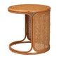 Baxton Studio bali & pari Eldon Bohemian Honey Rattan Large End Table | End Tables | Modishstore - 4