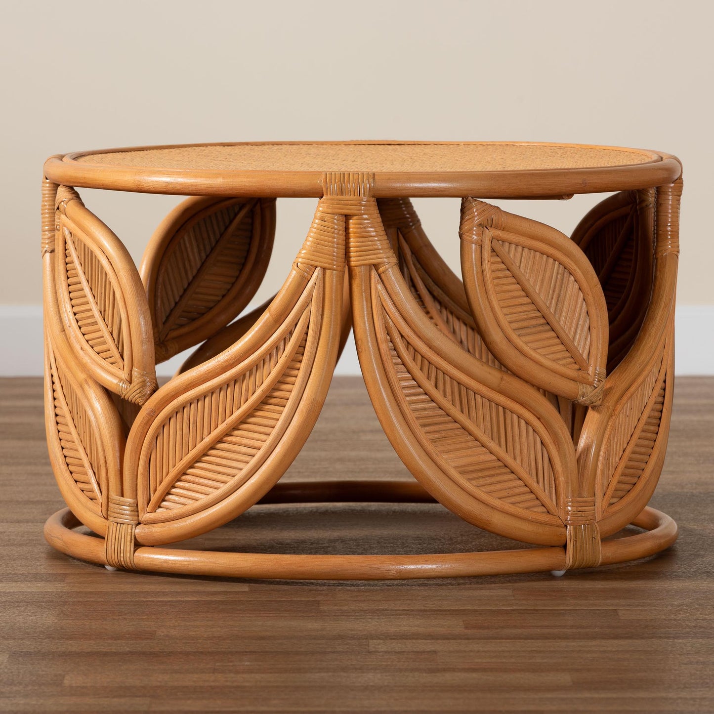 Baxton Studio bali & pari Raflesia Modern Bohemian Natural Rattan Coffee Table | Coffee Tables | Modishstore - 6