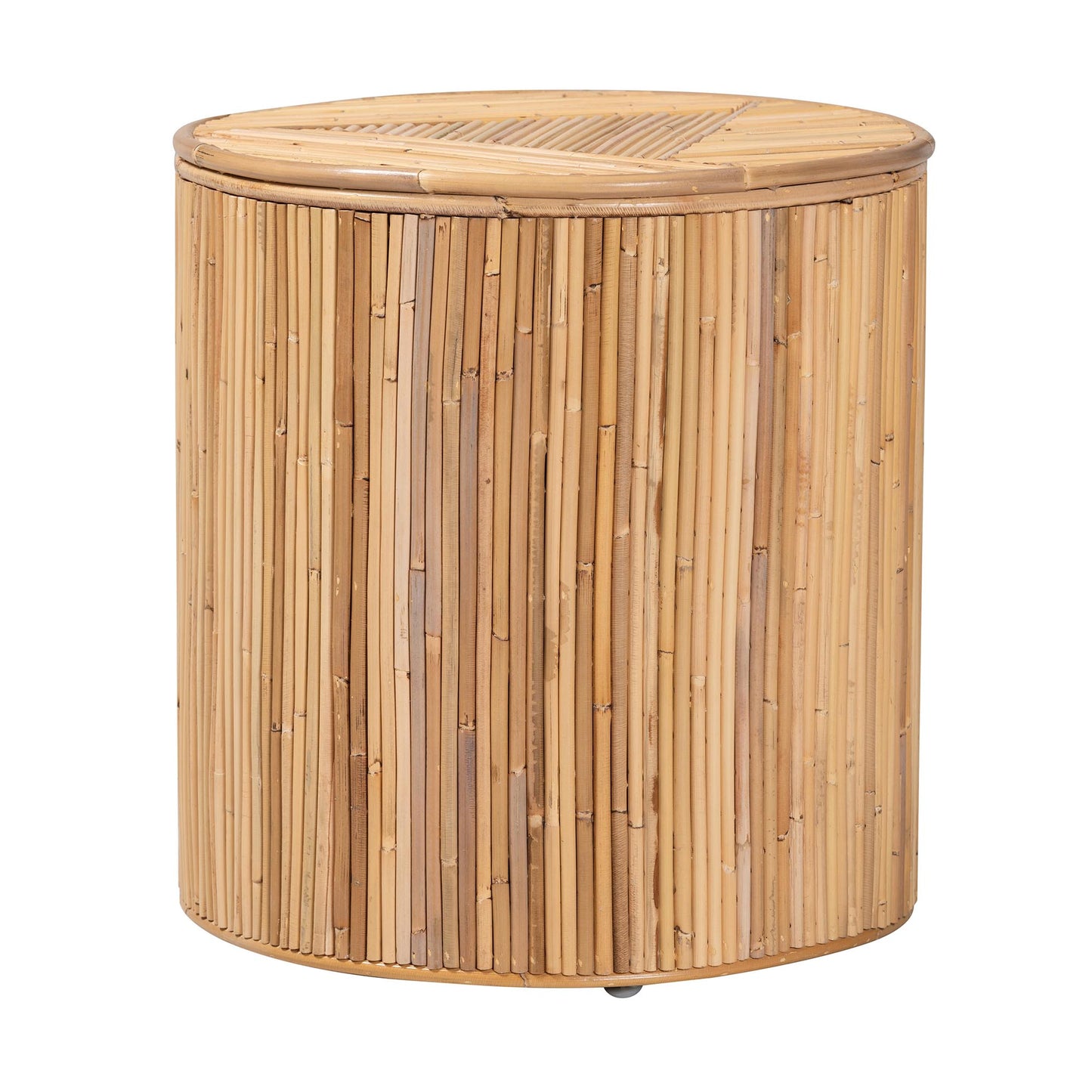 Baxton Studio bali & pari Milagra Modern Bohemian Natural Rattan End Table | End Tables | Modishstore - 2