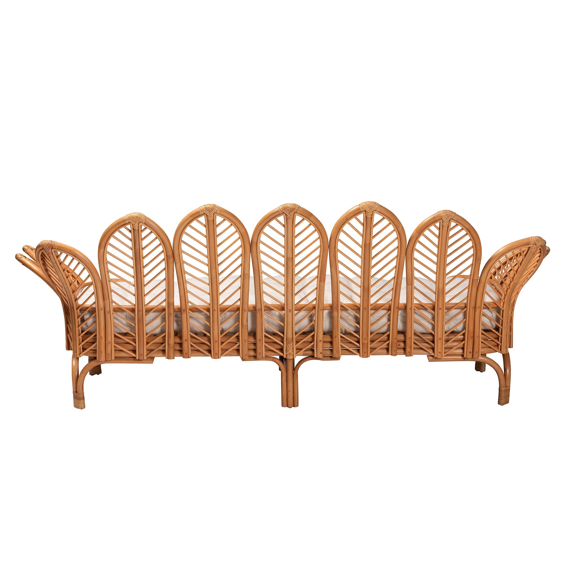 Baxton Studio bali & pari Loften Bohemian Light Honey Rattan Daybed | Daybeds | Modishstore - 7