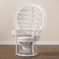 Baxton Studio bali & pari Kallima Modern Bohemian White Natural Rattan Peacock Chair | Accent Chairs | Modishstore - 9