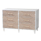 Baxton Studio Louetta Coastal White Carved Contrasting 6-Drawer Dresser | Dressers | Modishstore - 4