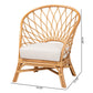 Baxton Studio bali & pari Emmeline Bohemian Honey Rattan Accent Chair | Accent Chairs | Modishstore - 10