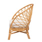 Baxton Studio bali & pari Emmeline Bohemian Honey Rattan Accent Chair | Accent Chairs | Modishstore - 4